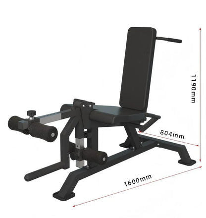 Leg Extension & Curl Machine Front Loading Dimensions 1600 x 804 x 1190mm - BlackBear Fitness