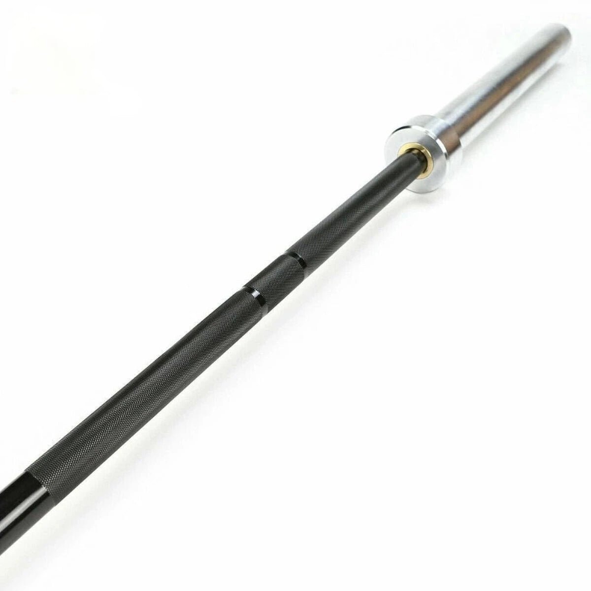 6ft 15kg Black & Chrome Olympic Barbell - BlackBear Fitness