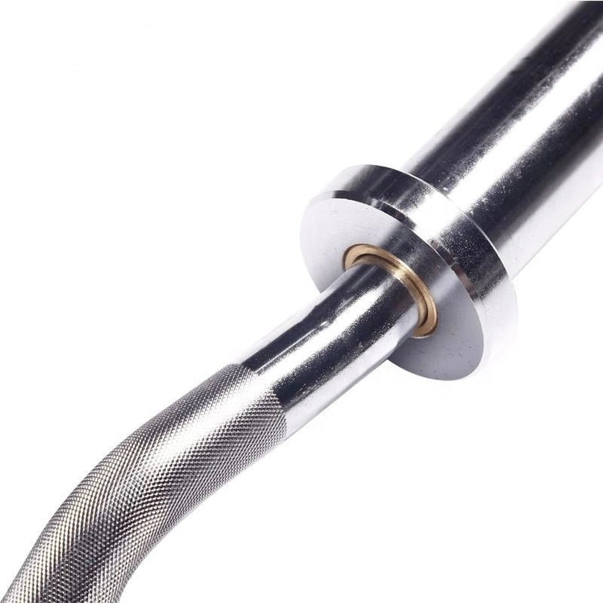 8kg Chrome Ez Curl Barbell - BlackBear Fitness