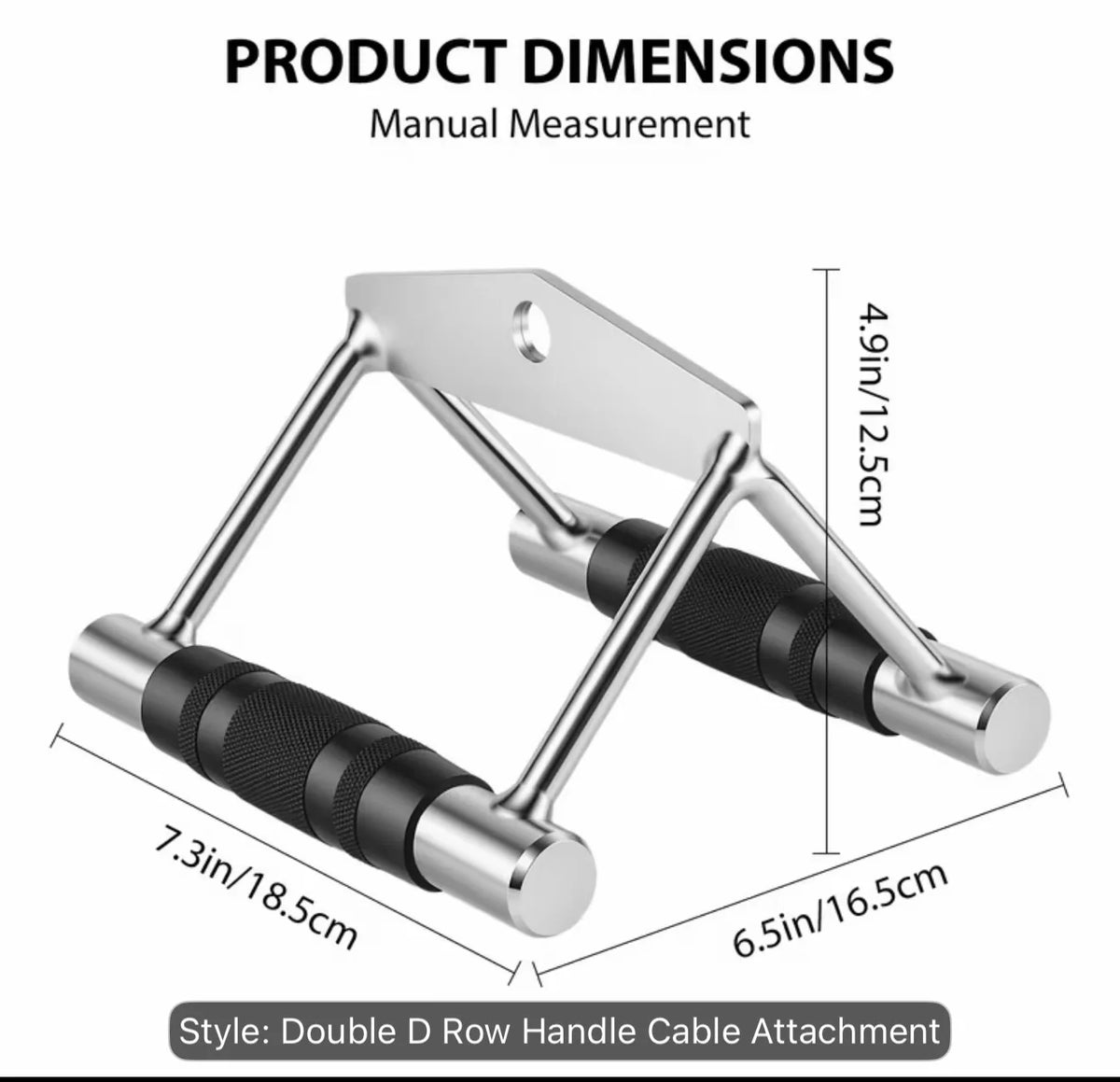 Double D Row Cable Attachment – Close Grip Handle - BlackBear Fitness