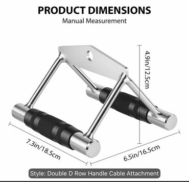 Double D Row Cable Attachment – Close Grip Handle - BlackBear Fitness