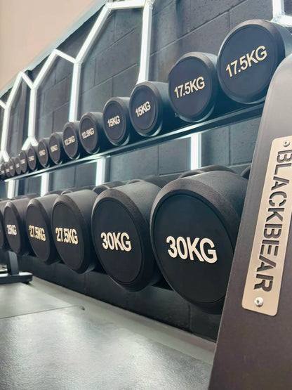 2.5kg-30kg Commercial Dumbbell Package + Stand (12 Pairs)