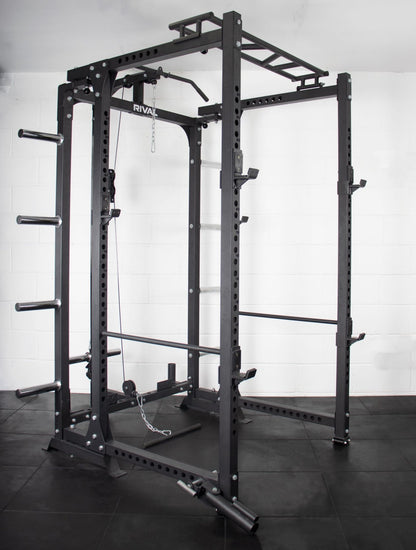 Folding Power Rack with Optional Cable System - BlackBear Fitness