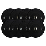 Black Monochrome Olympic Bumper Plates