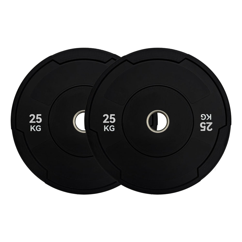 Black Monochrome Olympic Bumper Plates - BlackBear Fitness