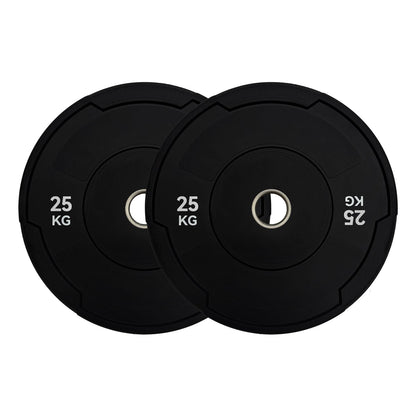 Black Monochrome Olympic Bumper Plates - BlackBear Fitness
