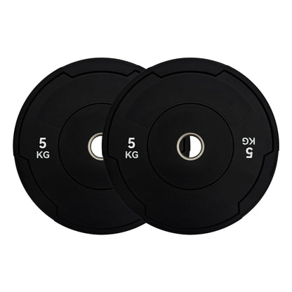 Black Monochrome Olympic Bumper Plates - BlackBear Fitness