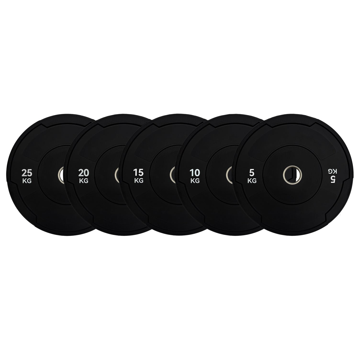 Black Monochrome Olympic Bumper Plates - BlackBear Fitness
