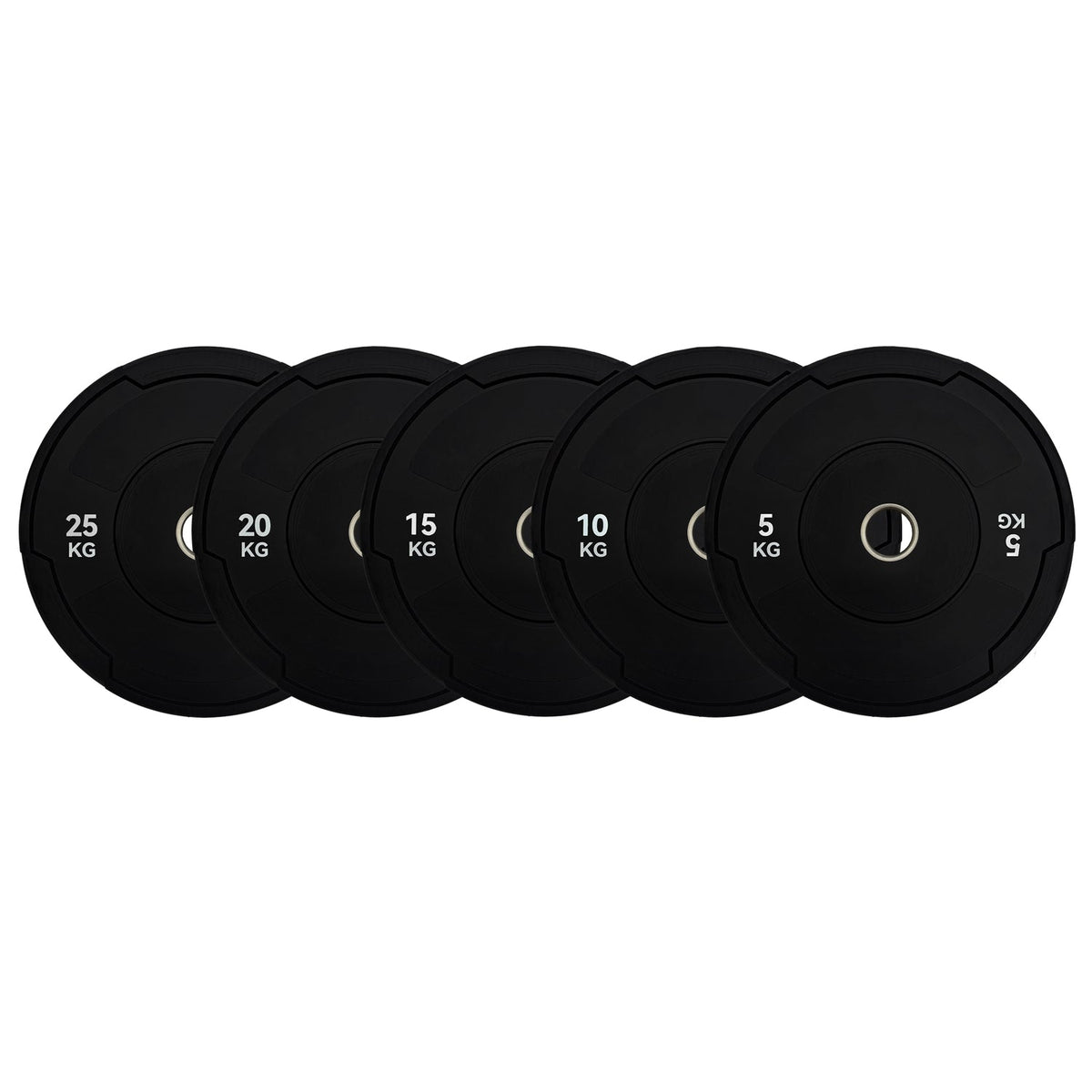 Black Monochrome Olympic Bumper Plates - BlackBear Fitness