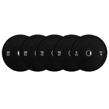 Black Monochrome Olympic Bumper Plates - BlackBear Fitness