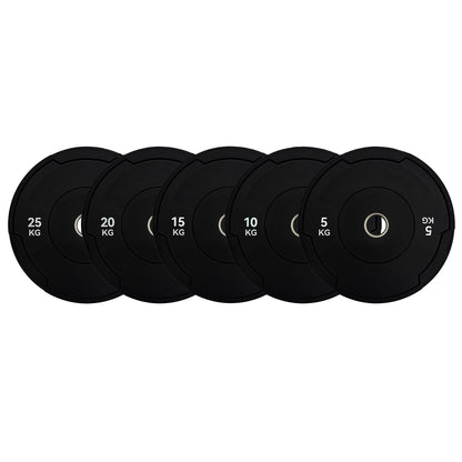 Black Monochrome Olympic Bumper Plates - BlackBear Fitness