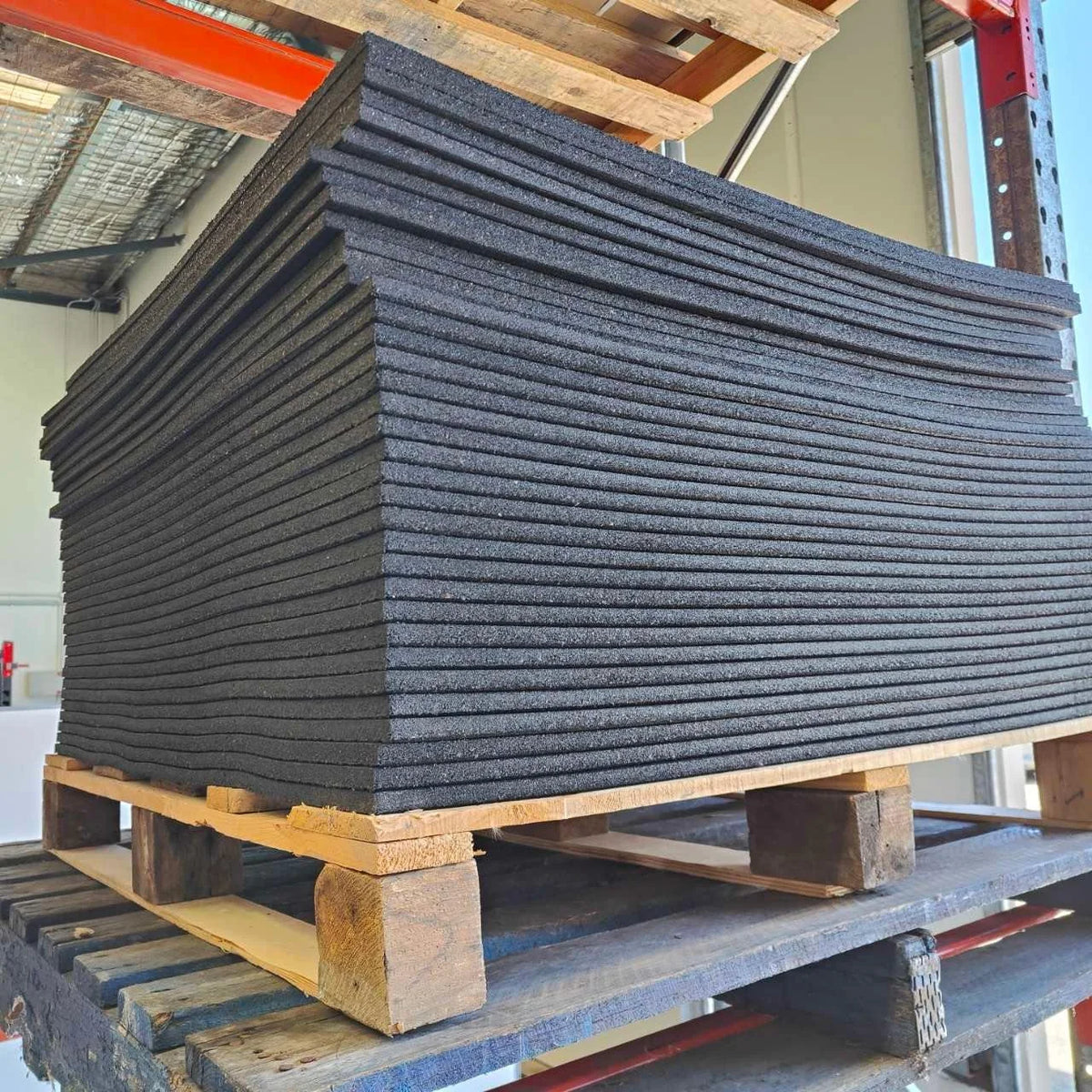 1m x 1m 20mm Black Gym Flooring