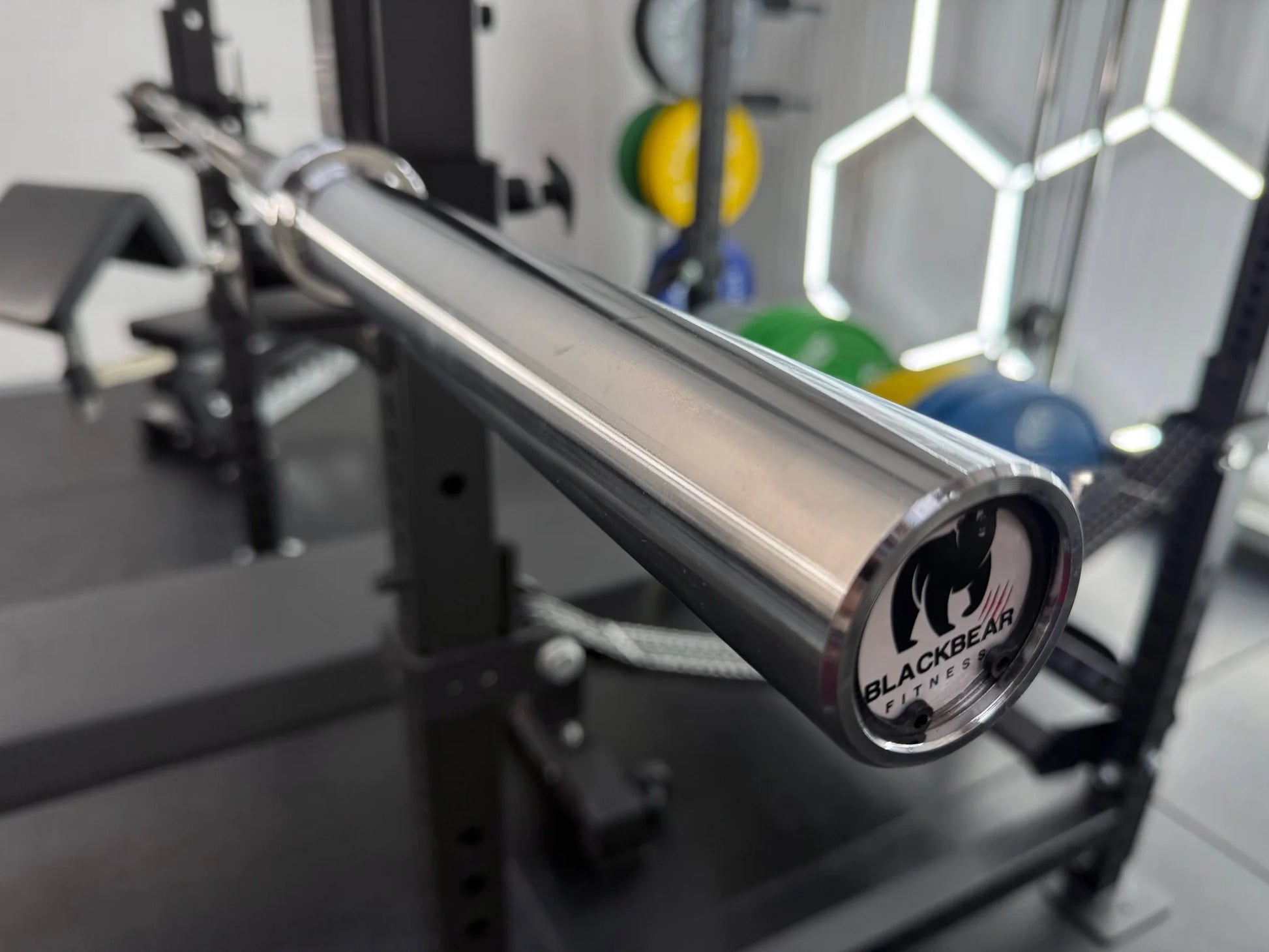 6ft / 7ft Black & Chrome Olympic Barbells - BlackBear Fitness