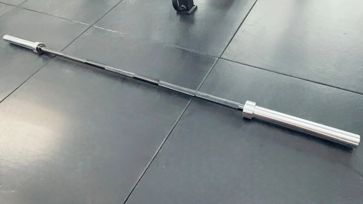 6ft / 7ft Black & Chrome Olympic Barbells - BlackBear Fitness