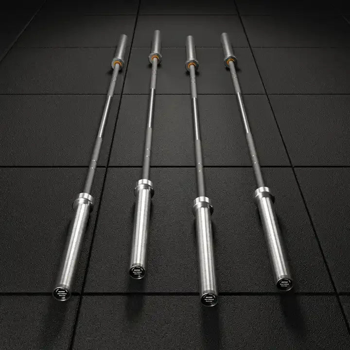 6ft / 7ft Black & Chrome Olympic Barbells - BlackBear Fitness