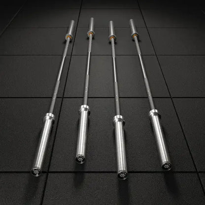 6ft / 7ft Black & Chrome Olympic Barbells - BlackBear Fitness