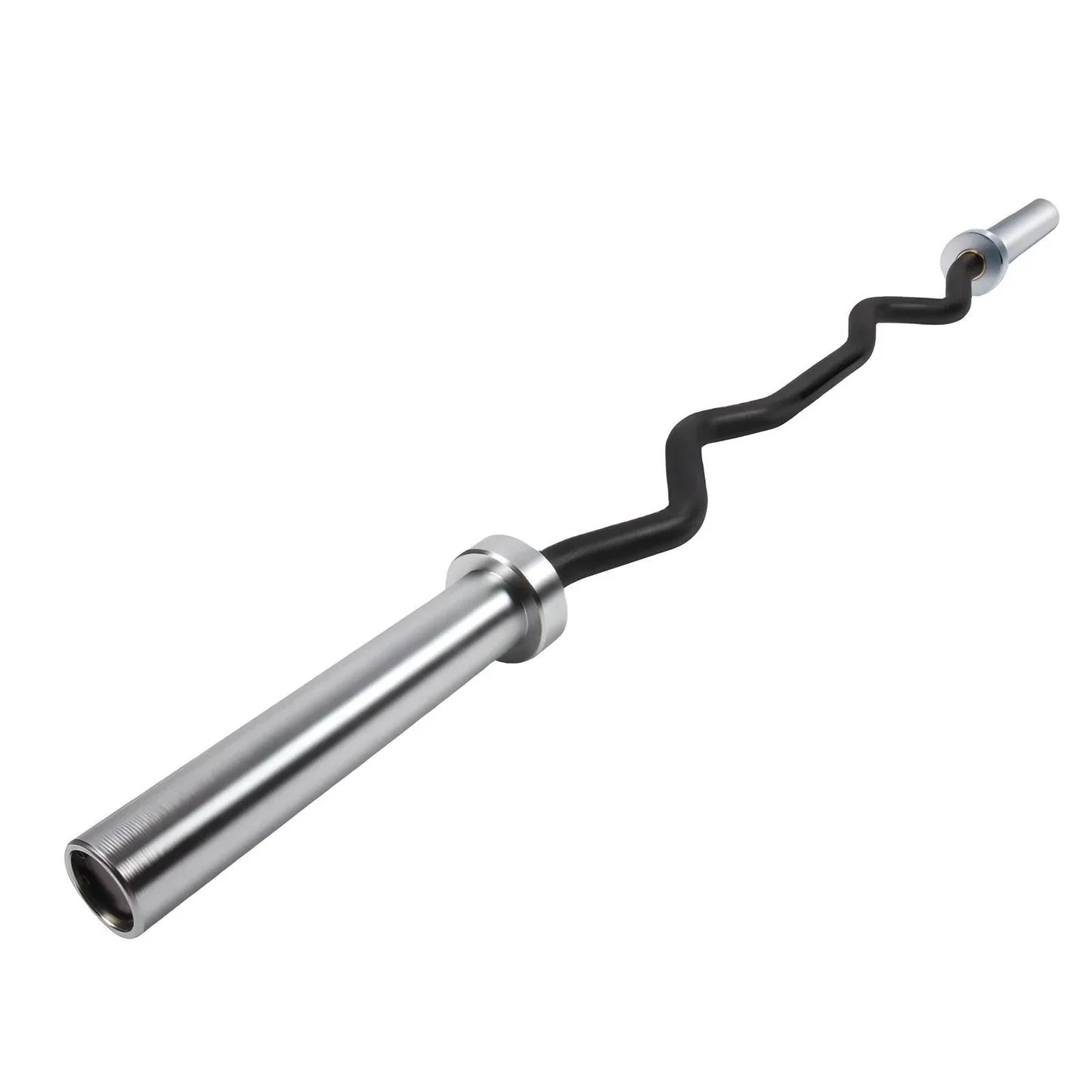 10kg Black & Chrome Ez Curl Barbell - BlackBear Fitness