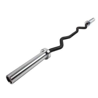10kg Black & Chrome Ez Curl Barbell - BlackBear Fitness