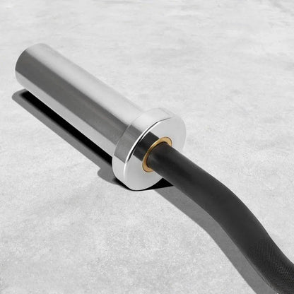 10kg Black & Chrome Ez Curl Barbell - BlackBear Fitness