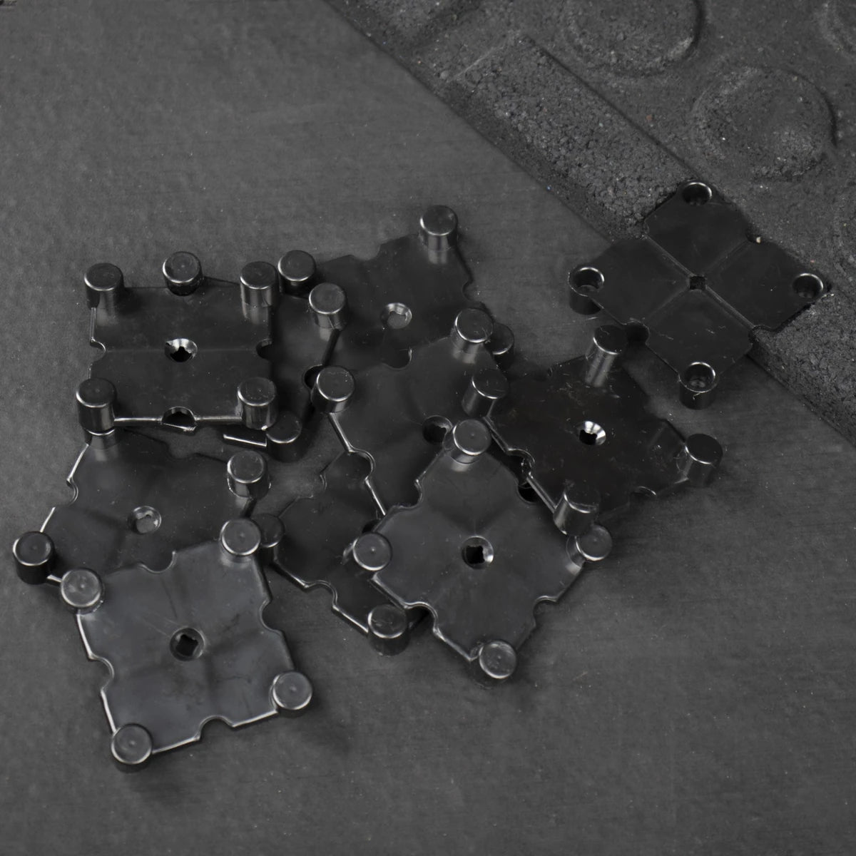 Interlocking Rubber Gym Floor Tile Connectors – Pack of 10 - BlackBear Fitness