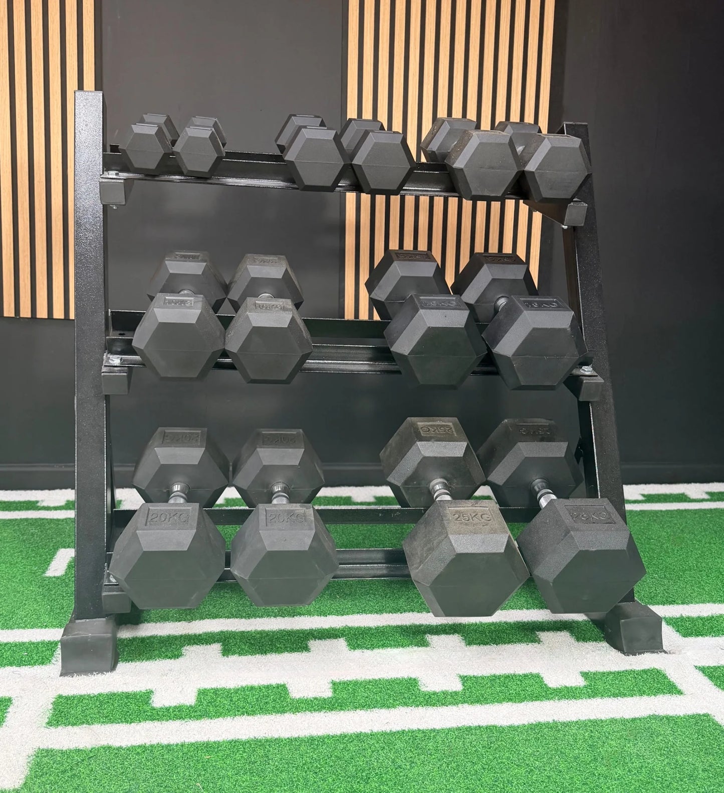 2.5kg - 25kg Hex Dumbbell Package (7 Pairs) - BlackBear Fitness