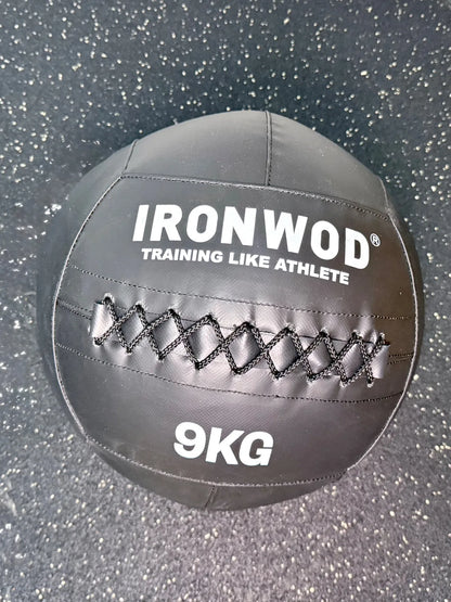 BlackBear Fitness 9kg Premium Stitched Wall Ball - PVC grip surface for CrossFit and functional training