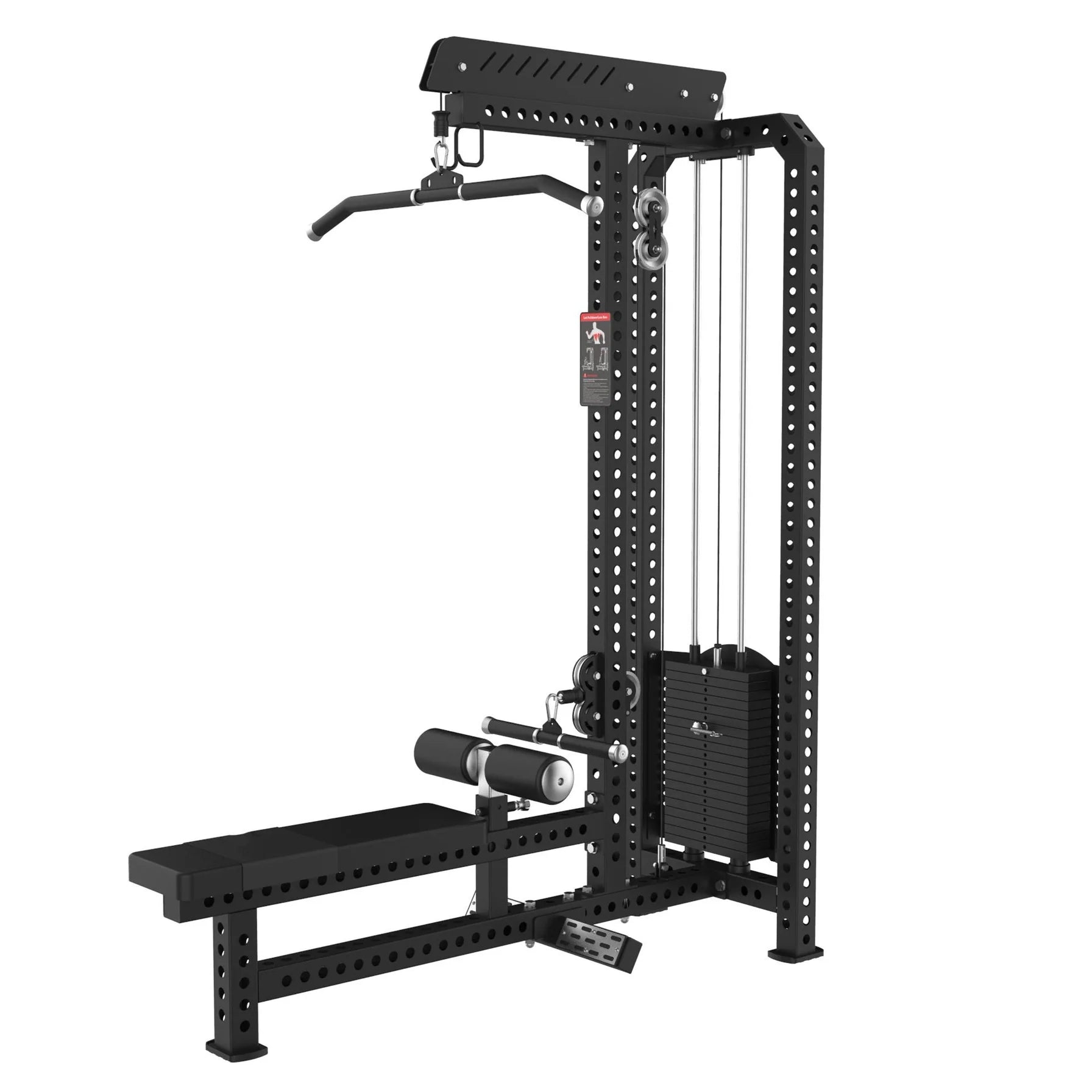 Apex Lat Pulldown / Low Row Machine - 2 in 1 System 120kg Stack - BlackBear Fitness