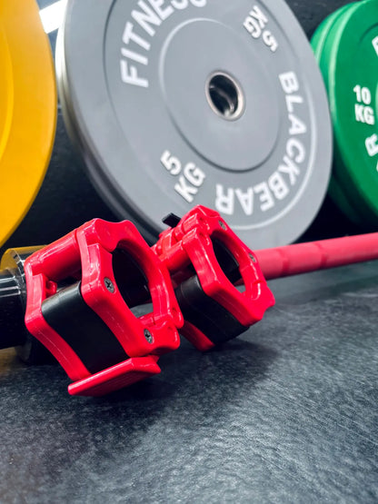 7ft 20kg Bar and 100kg Coloured Bumper Plate Package 3 - BlackBear Fitness