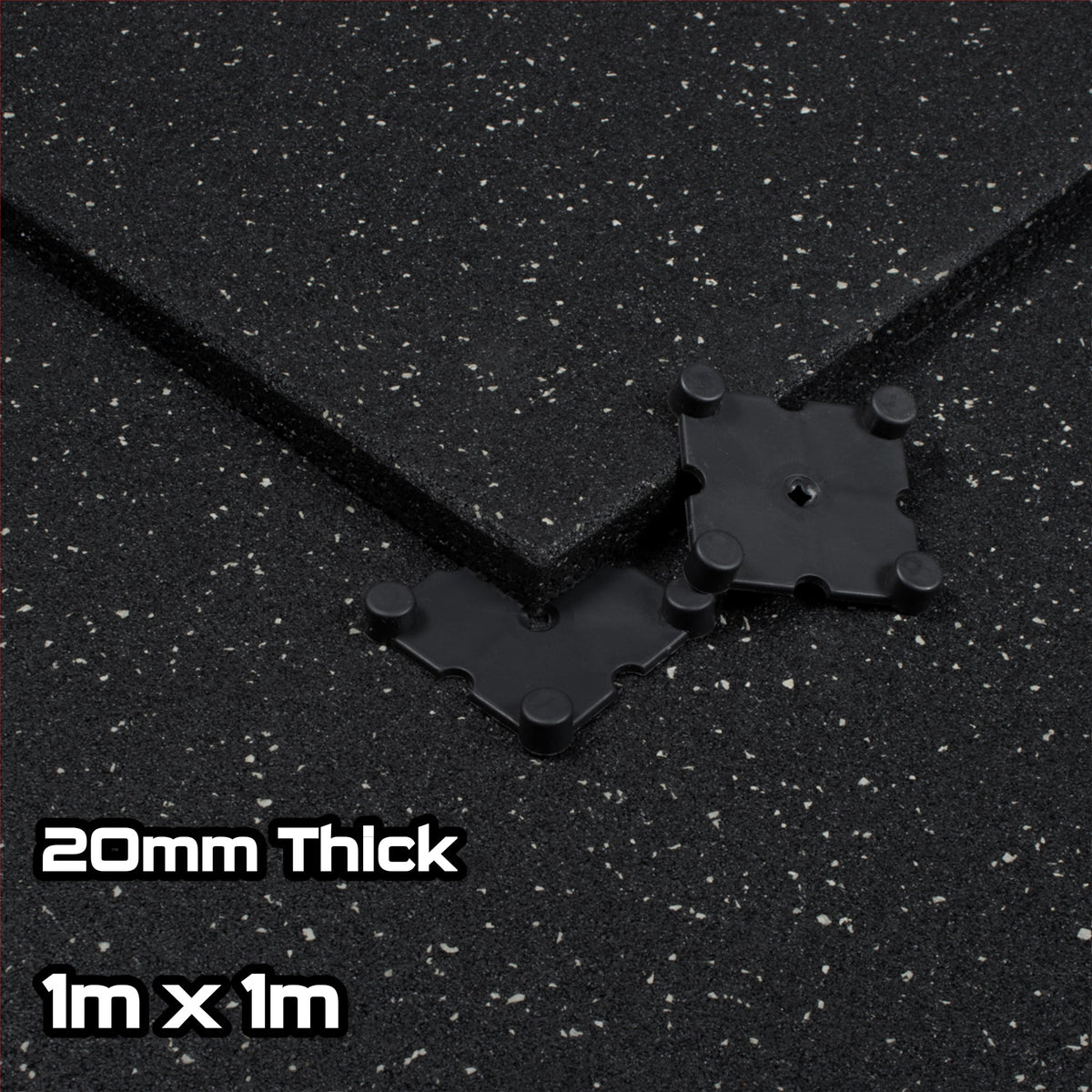 Grey Fleck SBR Interlocking Gym Flooring – 1m x 1m x 20mm - BlackBear Fitness