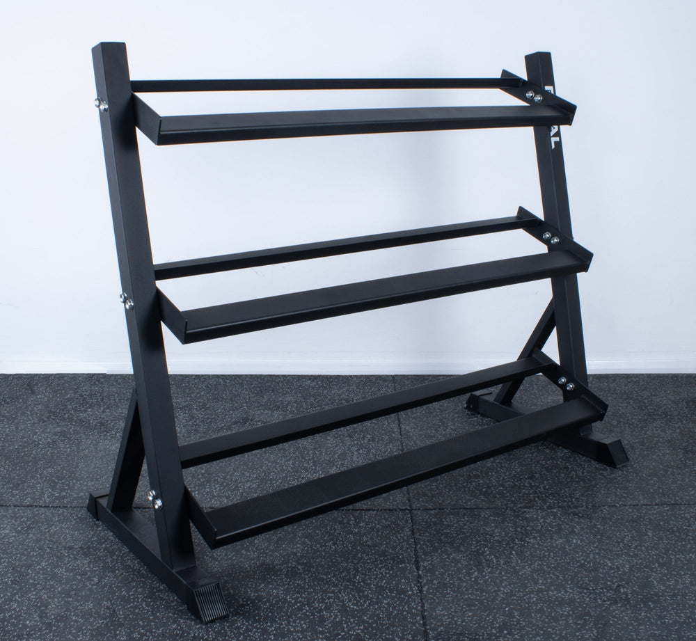 3 Tier Angled Dumbbell Rack – 1.21m Wide - BlackBear Fitness