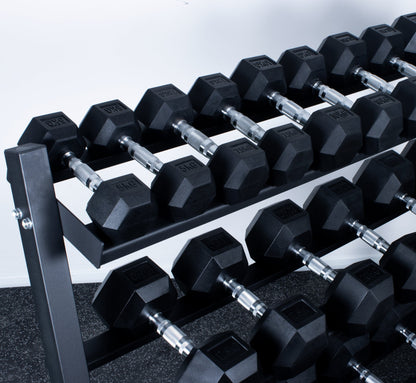 Three-Tier Angled Dumbbell Rack – 1.52m Wide - BlackBear Fitness
