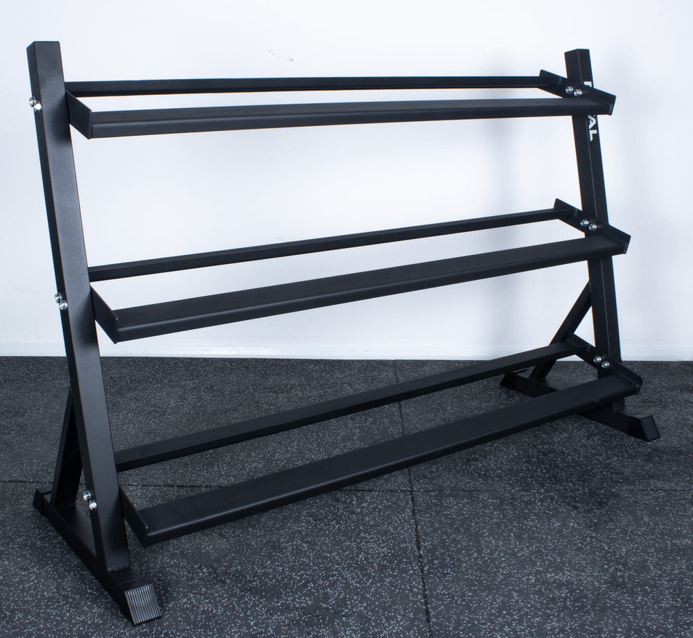 Three-Tier Angled Dumbbell Rack – 1.52m Wide - BlackBear Fitness