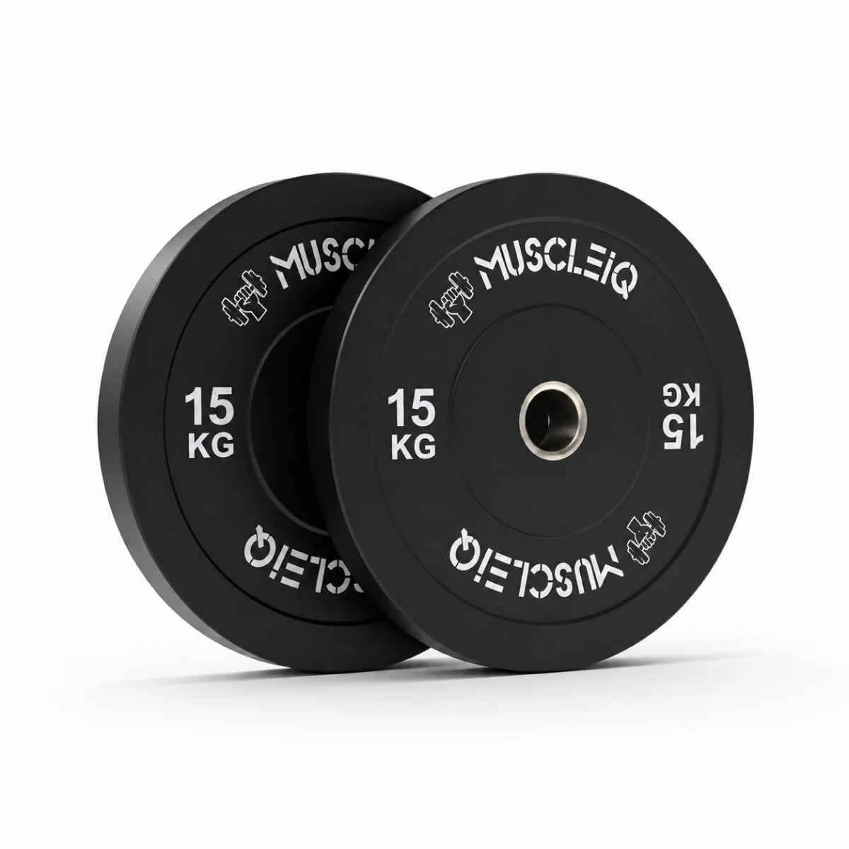 100kg Olympic Bumper Plate Set | Black Rubber