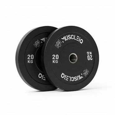 100kg Olympic Bumper Plate Set | Black Rubber - BlackBear Fitness