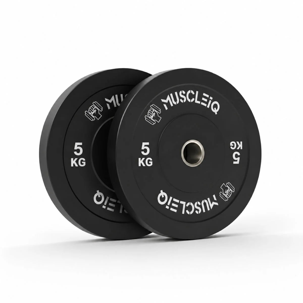 100kg Olympic Bumper Plate Set | Black Rubber